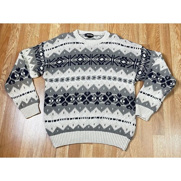 Vintage Britches Great Outdoors Sweater XL Holiday Ski‎ Wool Blend Mens Jumper - Picture 1 of 8